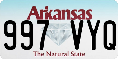 AR license plate 997VYQ