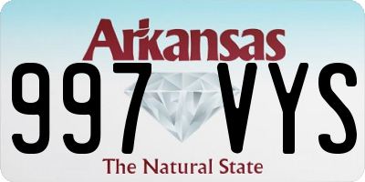 AR license plate 997VYS