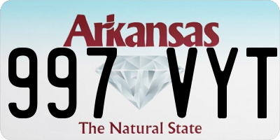 AR license plate 997VYT