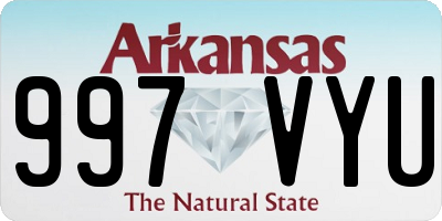 AR license plate 997VYU