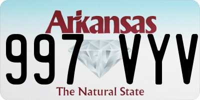 AR license plate 997VYV