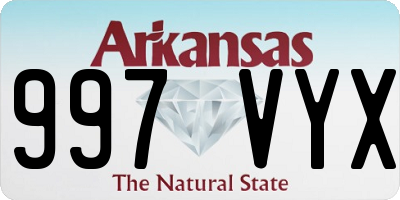 AR license plate 997VYX
