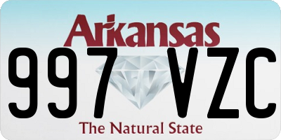 AR license plate 997VZC