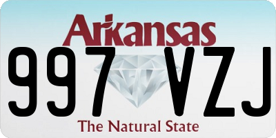 AR license plate 997VZJ