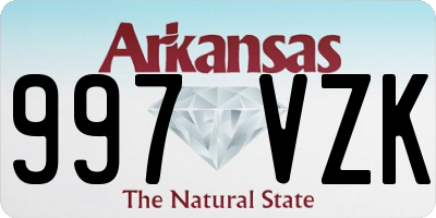 AR license plate 997VZK