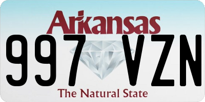 AR license plate 997VZN