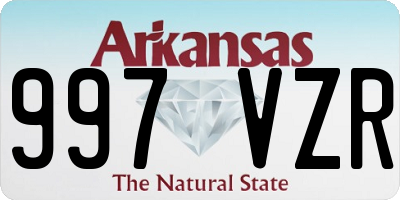 AR license plate 997VZR
