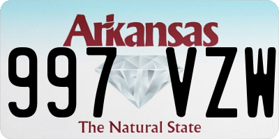 AR license plate 997VZW