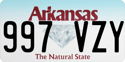 AR license plate 997VZY