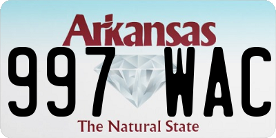 AR license plate 997WAC