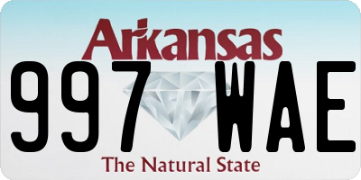 AR license plate 997WAE