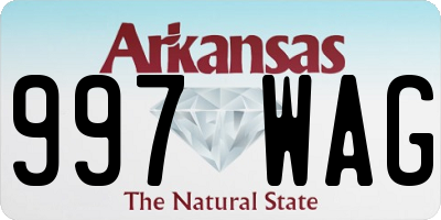 AR license plate 997WAG