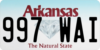 AR license plate 997WAI