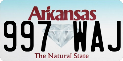 AR license plate 997WAJ
