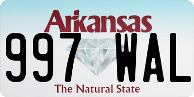 AR license plate 997WAL