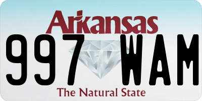 AR license plate 997WAM