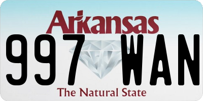 AR license plate 997WAN