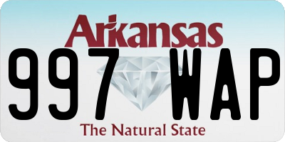 AR license plate 997WAP