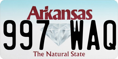 AR license plate 997WAQ