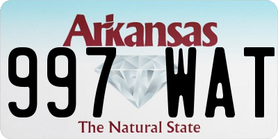 AR license plate 997WAT
