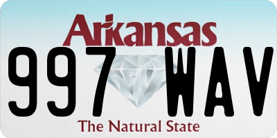 AR license plate 997WAV