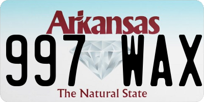 AR license plate 997WAX