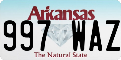 AR license plate 997WAZ