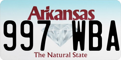 AR license plate 997WBA