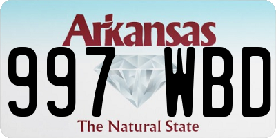 AR license plate 997WBD