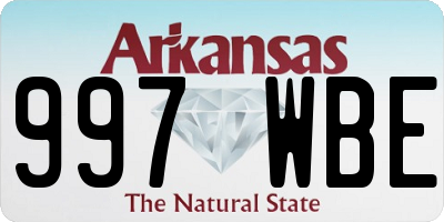 AR license plate 997WBE