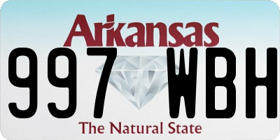 AR license plate 997WBH