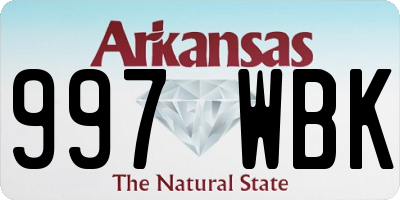 AR license plate 997WBK