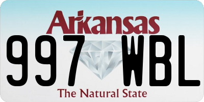 AR license plate 997WBL