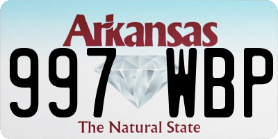 AR license plate 997WBP