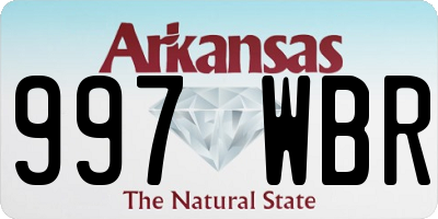 AR license plate 997WBR