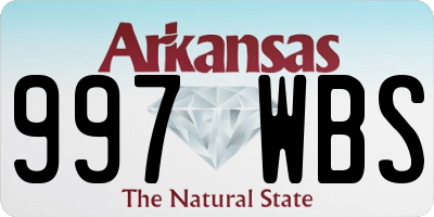 AR license plate 997WBS