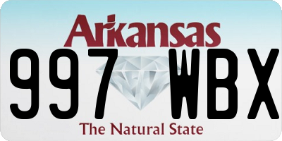 AR license plate 997WBX