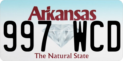 AR license plate 997WCD