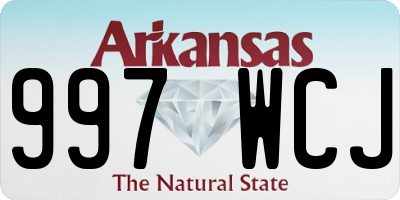 AR license plate 997WCJ