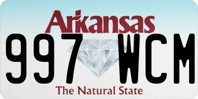 AR license plate 997WCM