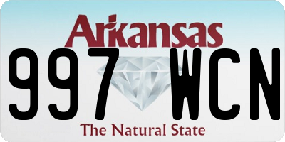 AR license plate 997WCN