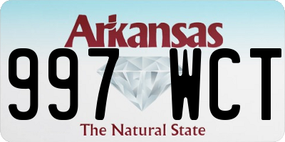 AR license plate 997WCT