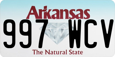 AR license plate 997WCV
