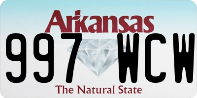 AR license plate 997WCW