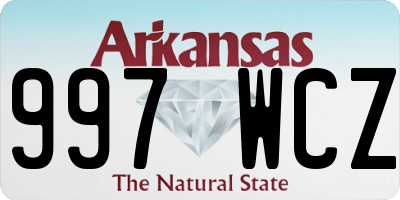 AR license plate 997WCZ