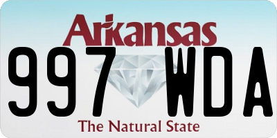 AR license plate 997WDA