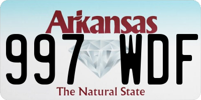 AR license plate 997WDF
