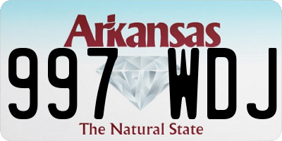 AR license plate 997WDJ