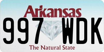 AR license plate 997WDK