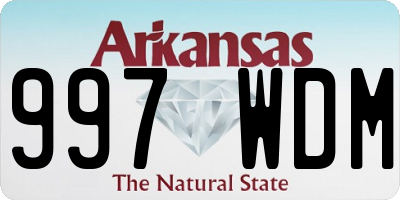 AR license plate 997WDM